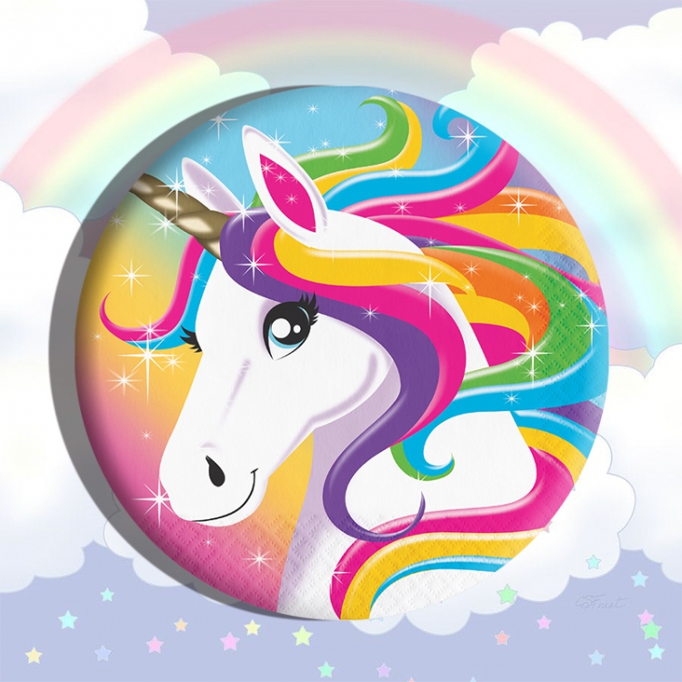 Unicorn Anime tinplate brooch badge price for 5 pcs