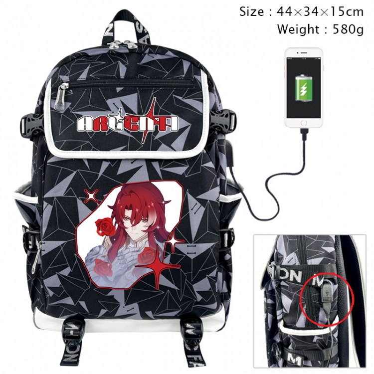 Honkai: Star Rail Anime color shading data line backpack 44X34X15CM