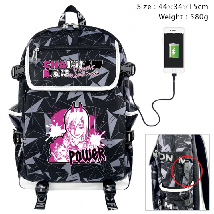 Chainsawman Anime color shading data line backpack 44X34X15CM