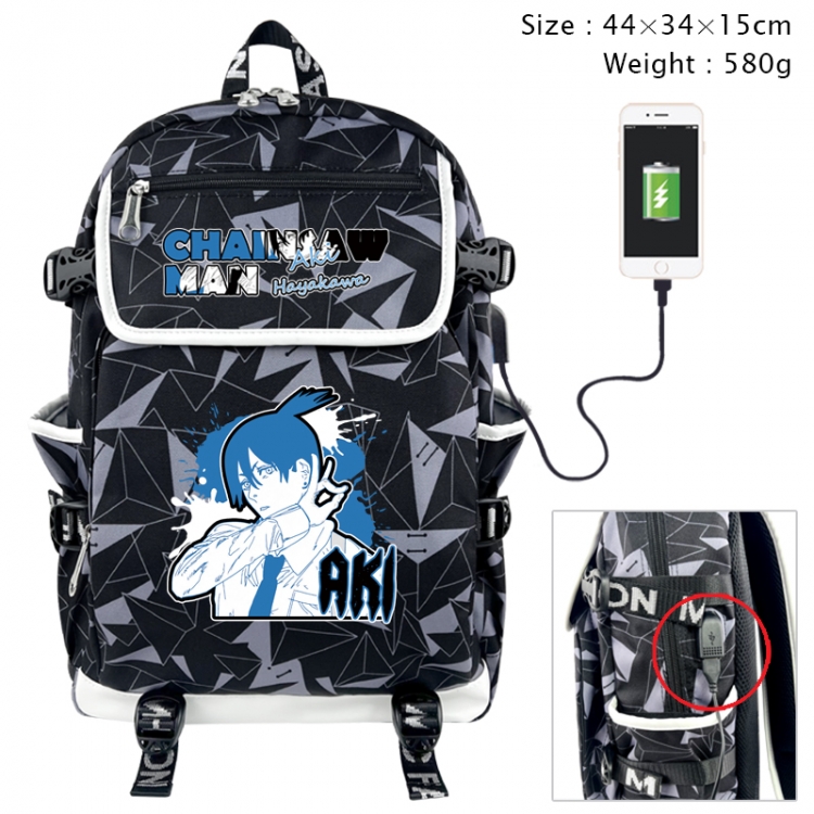 Chainsawman Anime color shading data line backpack 44X34X15CM