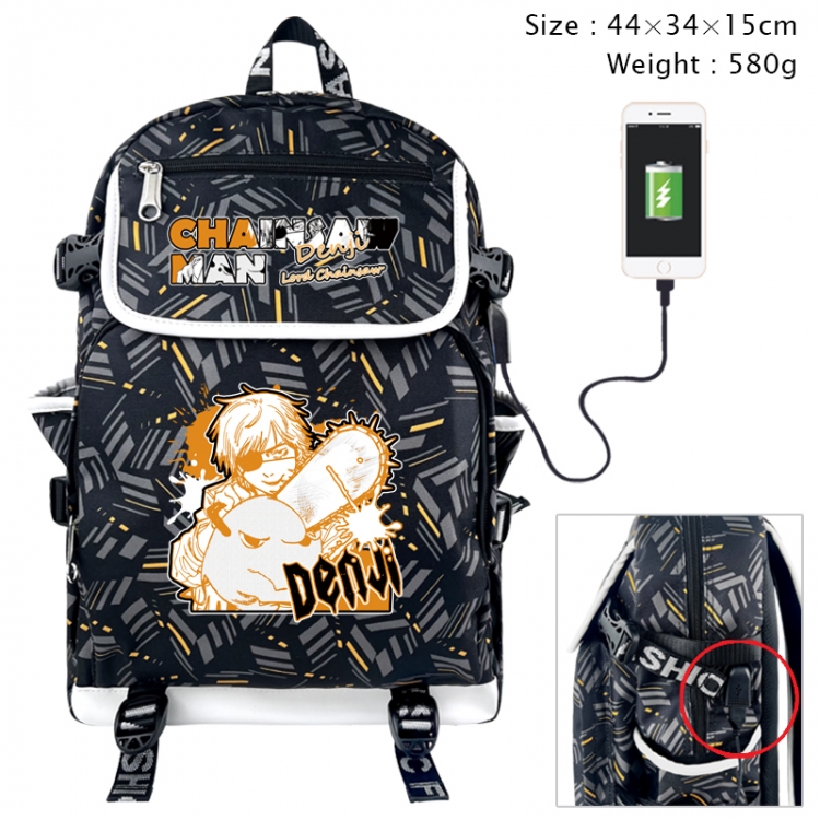 Chainsawman Anime color shading data line backpack 44X34X15CM