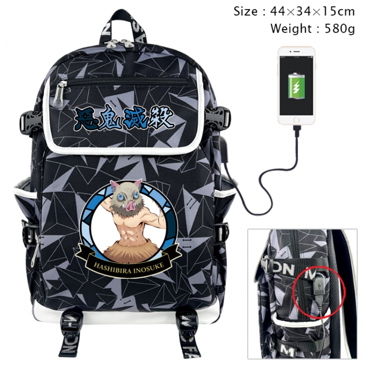 Demon Slayer Kimets Anime color shading data line backpack 44X34X15CM