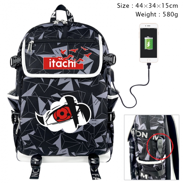 Naruto Anime color shading data line backpack 44X34X15CM