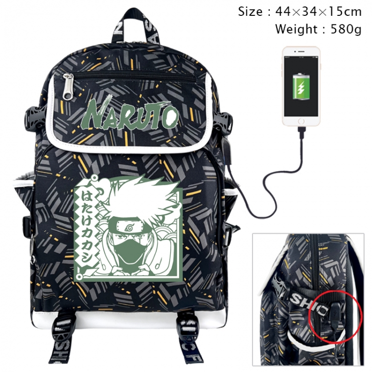 Naruto Anime color shading data line backpack 44X34X15CM