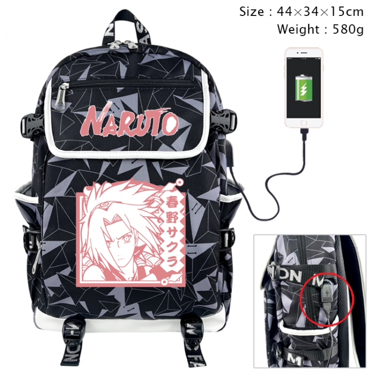 Naruto Anime color shading data line backpack 44X34X15CM