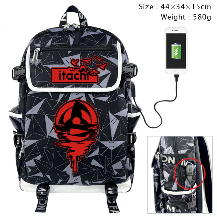 Naruto Anime color shading data line backpack 44X34X15CM