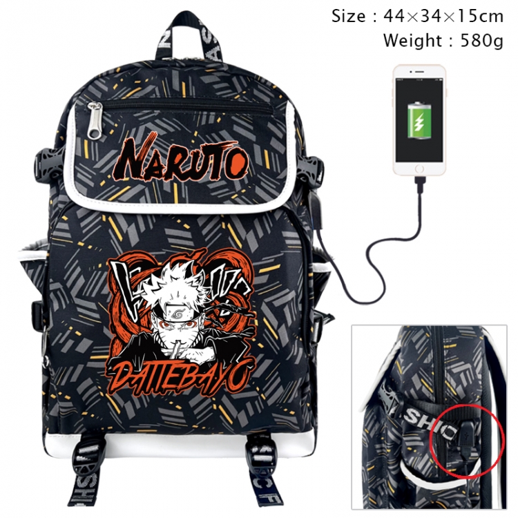 Naruto Anime color shading data line backpack 44X34X15CM