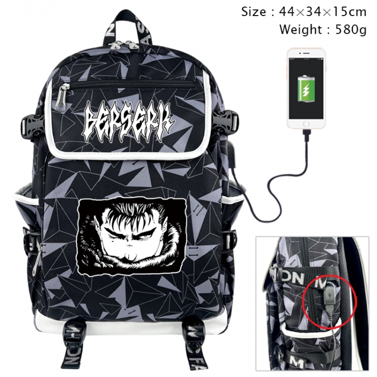 Berserk Anime color shading data line backpack 44X34X15CM