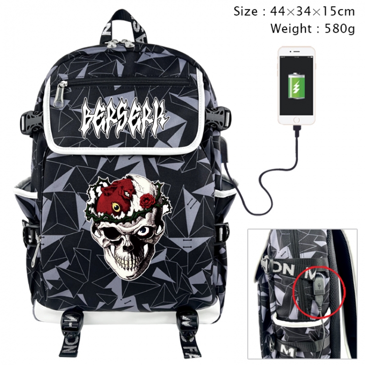 Berserk Anime color shading data line backpack 44X34X15CM