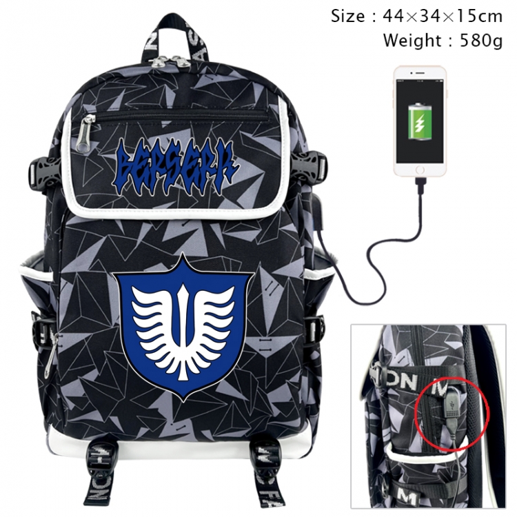 Berserk Anime color shading data line backpack 44X34X15CM