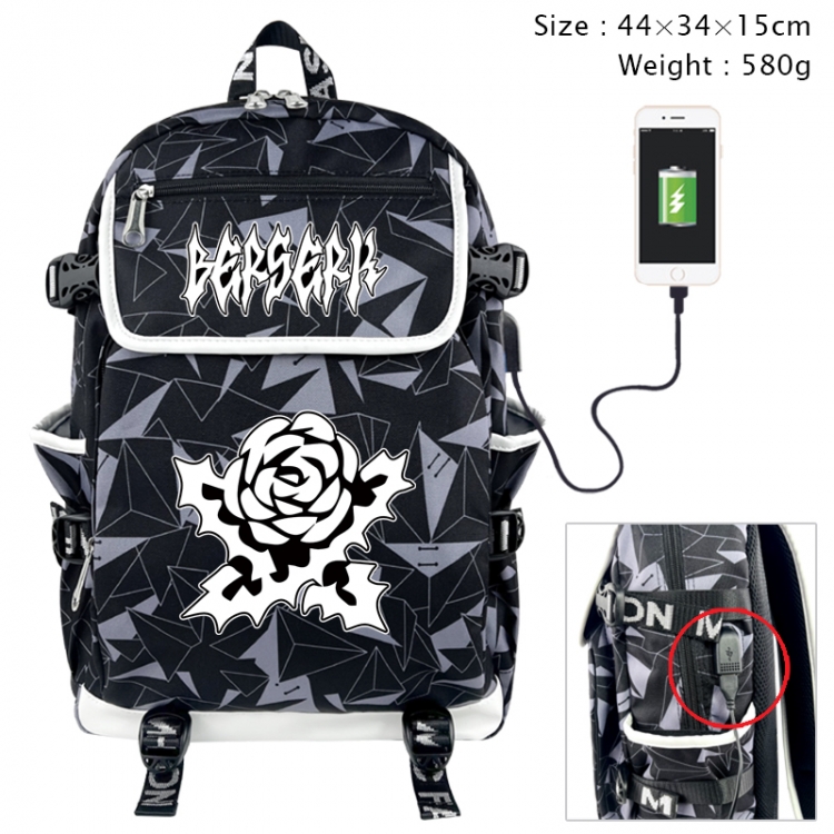 Berserk Anime color shading data line backpack 44X34X15CM