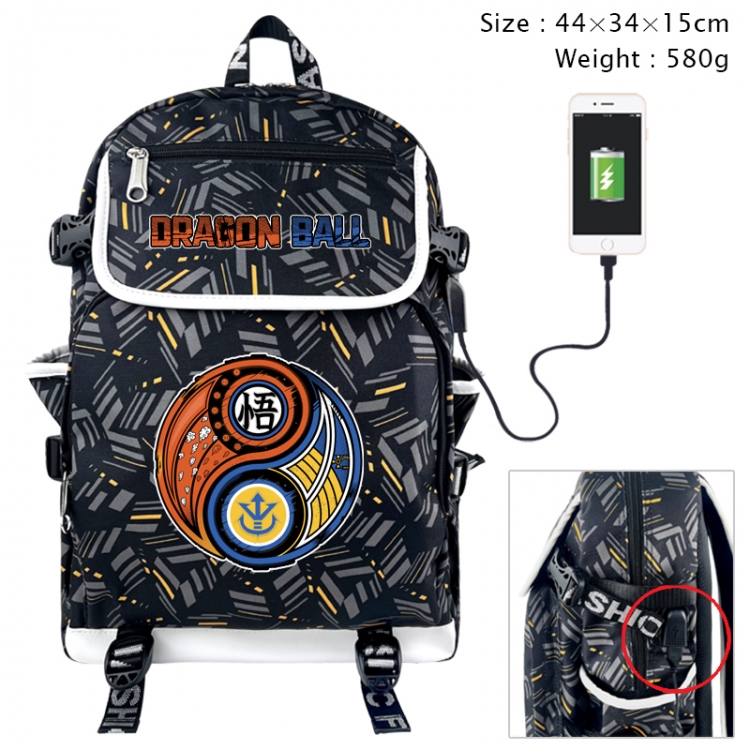 DRAGON BALL Anime color shading data line backpack 44X34X15CM