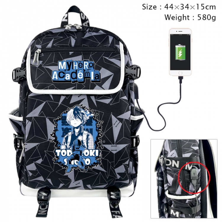 My Hero Academia Anime color shading data line backpack 44X34X15CM