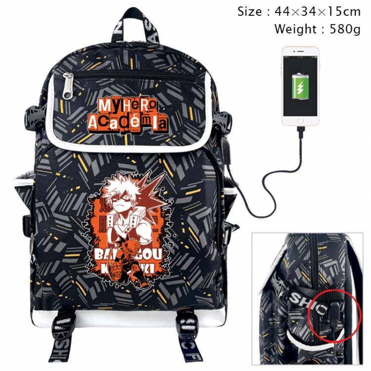 My Hero Academia Anime color shading data line backpack 44X34X15CM