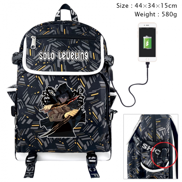 Solo Leveling Anime color shading data line backpack 44X34X15CM