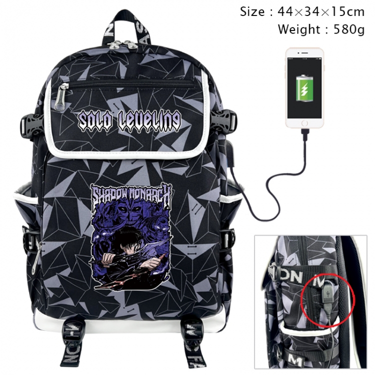 Solo Leveling Anime color shading data line backpack 44X34X15CM