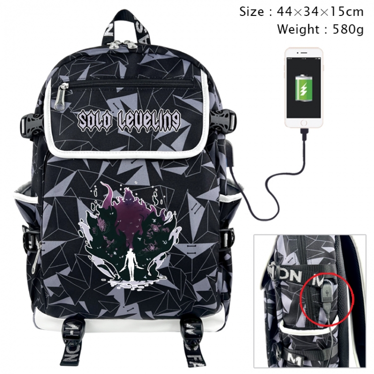 Solo Leveling Anime color shading data line backpack 44X34X15CM