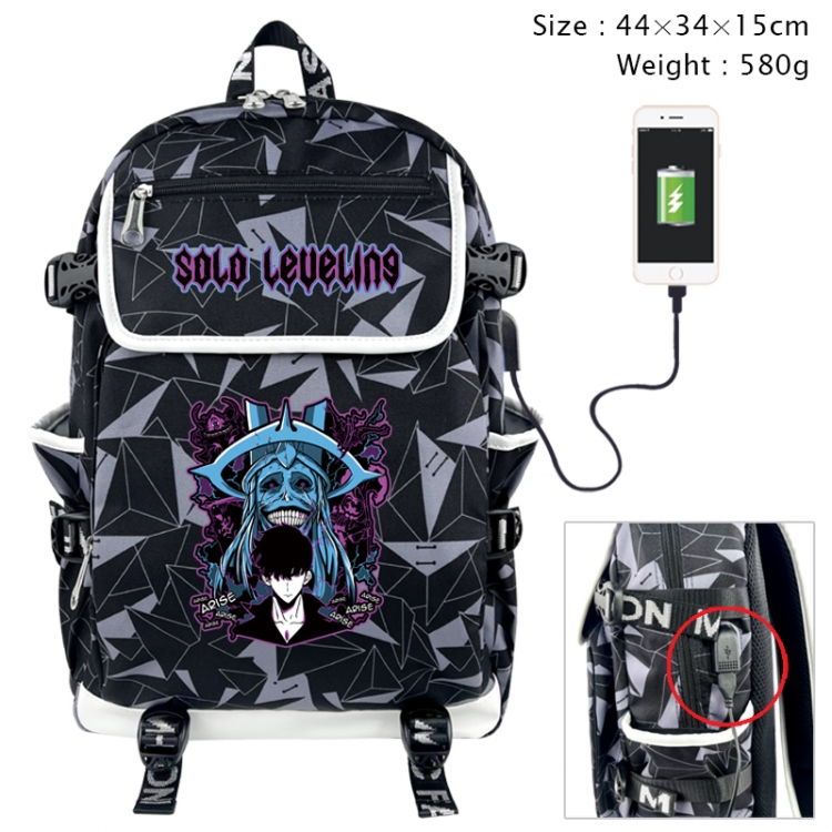 Solo Leveling Anime color shading data line backpack 44X34X15CM