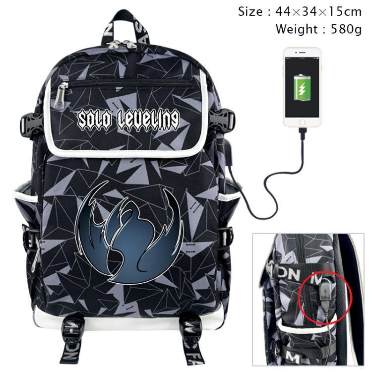 Solo Leveling Anime color shading data line backpack 44X34X15CM