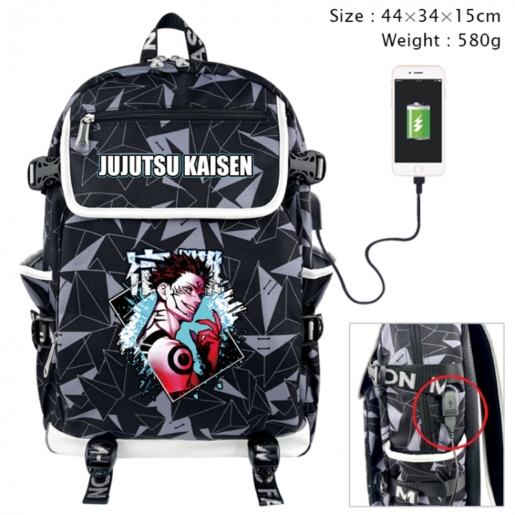 Jujutsu Kaisen Anime color shading data line backpack 44X34X15CM