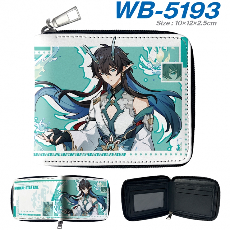 Honkai: Star Rail Anime Full -color short enclosure PU leather wallet 10x12x2.5cm  WB-5193A