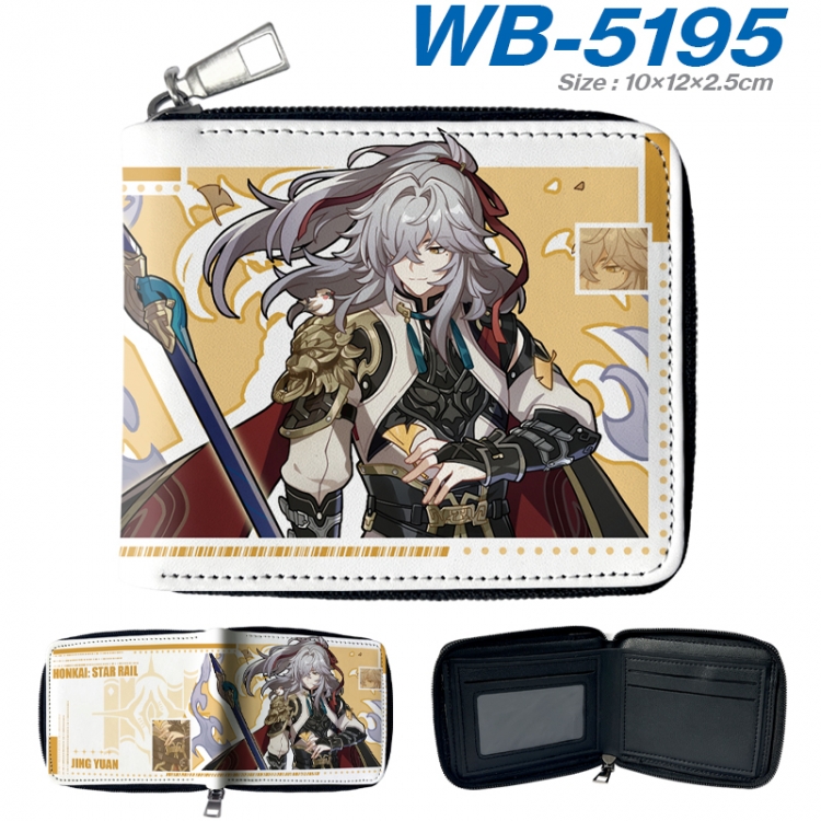 Honkai: Star Rail Anime Full -color short enclosure PU leather wallet 10x12x2.5cm  WB-5195A