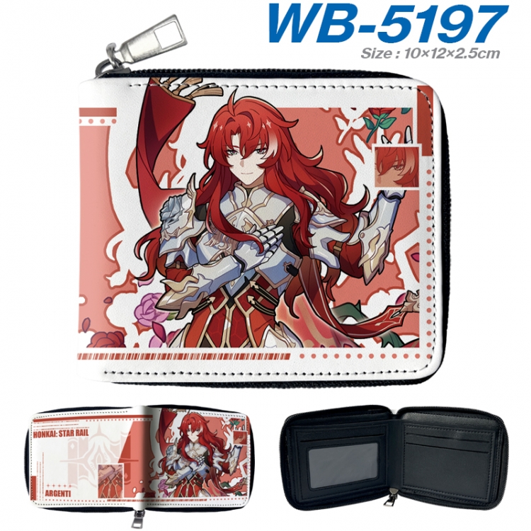 Honkai: Star Rail Anime Full -color short enclosure PU leather wallet 10x12x2.5cm WB-5197A