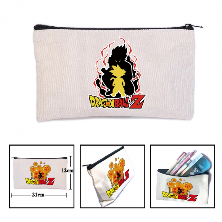 DRAGON BALL Anime canvas minimalist printed pencil case storage bag 21X12cm