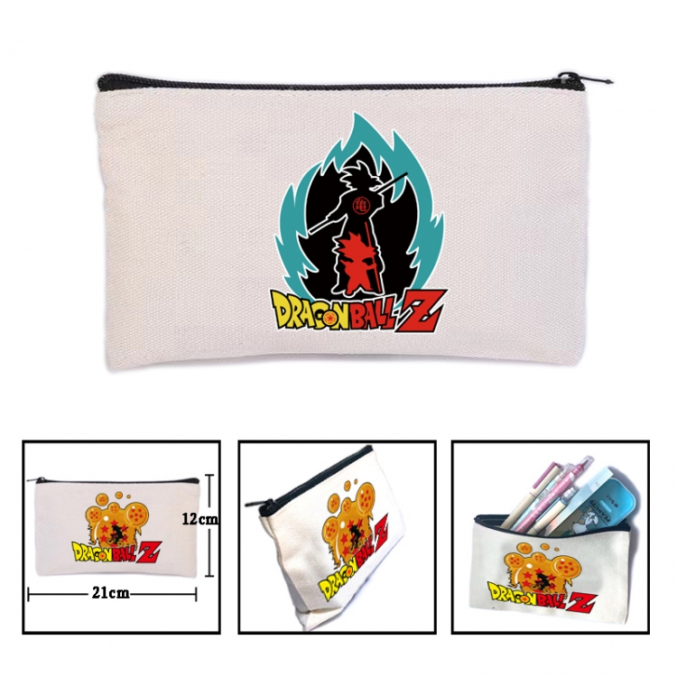 DRAGON BALL Anime canvas minimalist printed pencil case storage bag 21X12cm