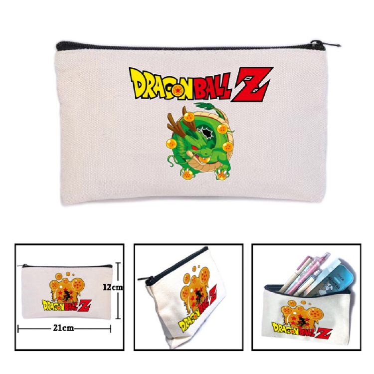 DRAGON BALL Anime canvas minimalist printed pencil case storage bag 21X12cm