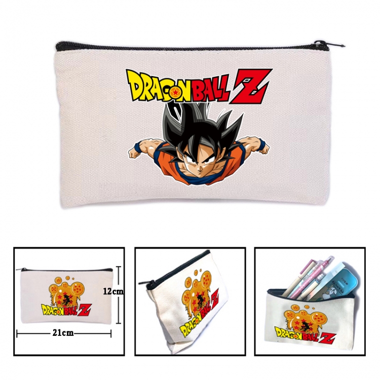 DRAGON BALL Anime canvas minimalist printed pencil case storage bag 21X12cm