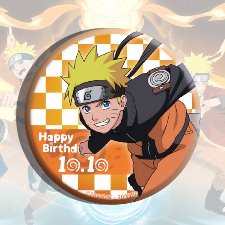 Naruto Anime tinplate brooch badge price for 5 pcs