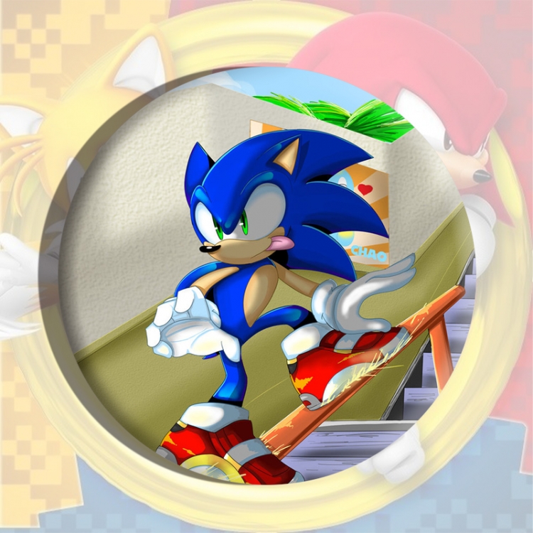 Sonic The Hedgehog Anime tinplate brooch badge price for 5 pcs