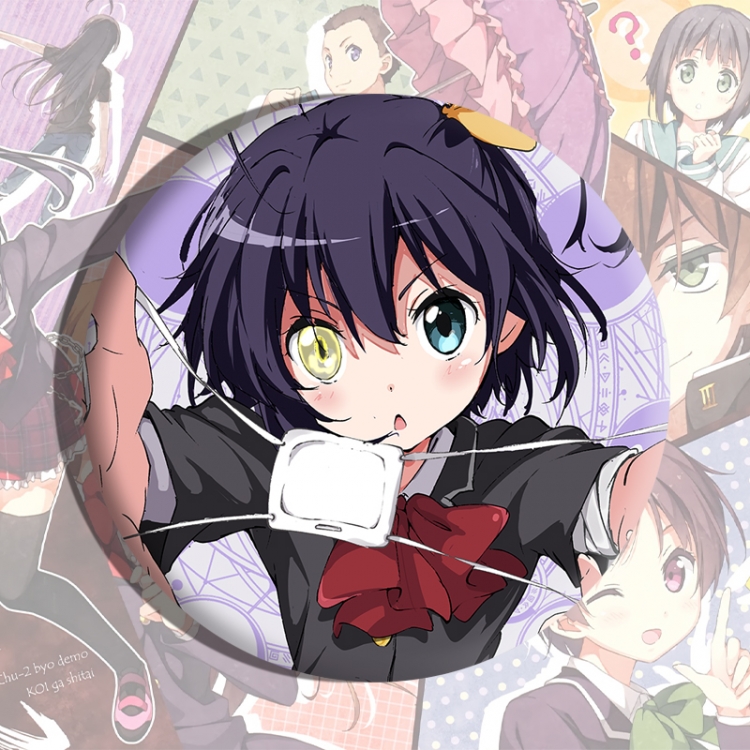 Chuunibyou Demo Koi Ga Shitai Anime tinplate brooch badge price for 5 pcs