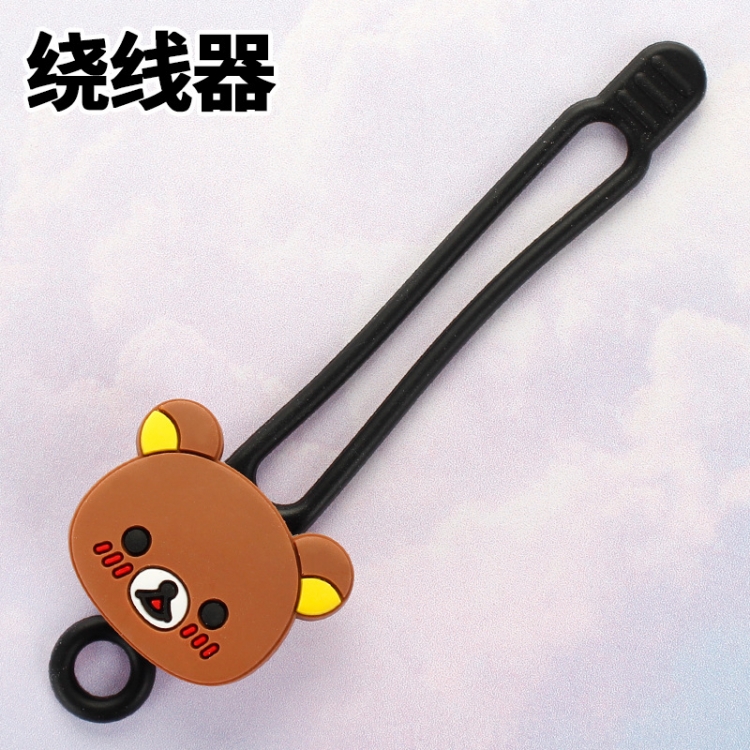 Rilakkuma Mobile phone computer data cable headphone winding device cable tie hub 10.5x3cm 5G price for 10 pcs