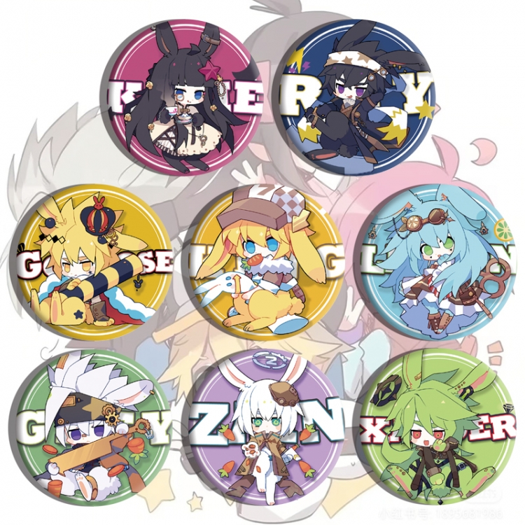 AOTU Anime tinplate brooch badge a set of 8