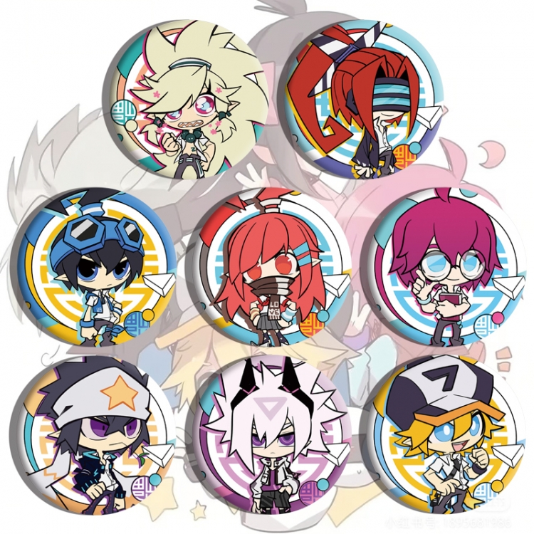 AOTU Anime tinplate brooch badge a set of 8