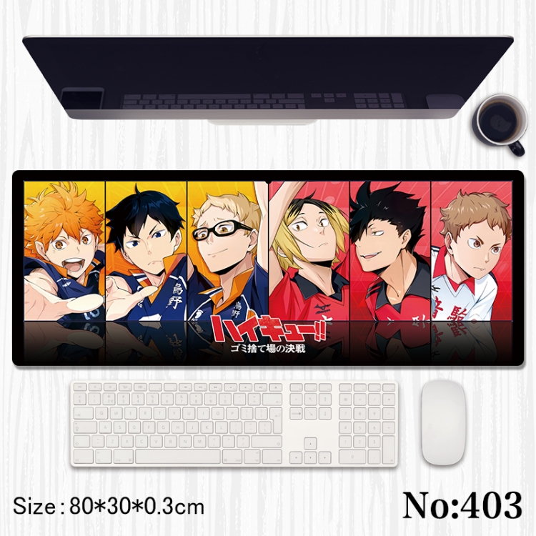 Haikyuu!! Anime peripheral computer mouse pad office desk pad multifunctional pad 80X30X0.3cm