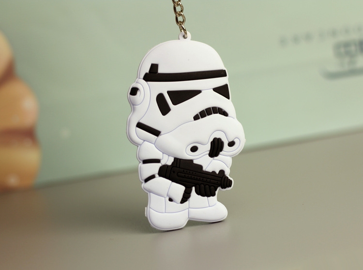 Star Wars Anime peripheral double-sided soft rubber keychain PVC pendant 6-8cm price for 5 pcs  style D