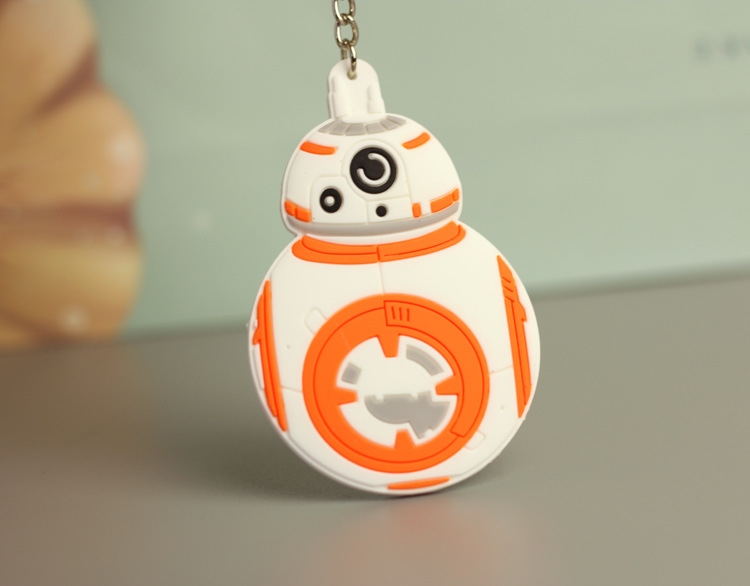 Star Wars Anime peripheral double-sided soft rubber keychain PVC pendant 6-8cm price for 5 pcs  style E