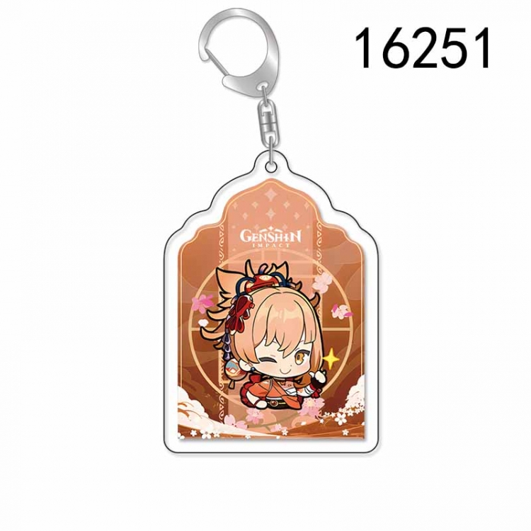 Genshin Impact Anime Acrylic Keychain Charm price for 5 pcs