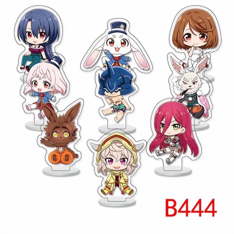 Shangri La explores new territories Anime Character acrylic Small Standing Plates  Keychain 6cm a set of 9