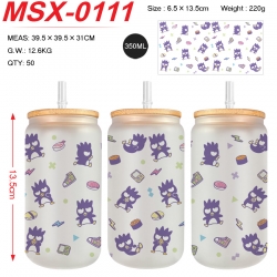 sanrio Anime frosted glass cup...