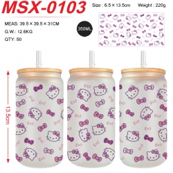 sanrio Anime frosted glass cup...