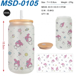 sanrio Anime frosted glass cup...