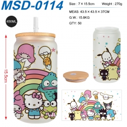 sanrio Anime frosted glass cup...