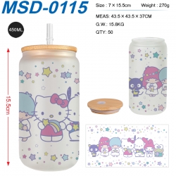 sanrio Anime frosted glass cup...