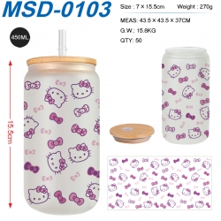 sanrio Anime frosted glass cup...