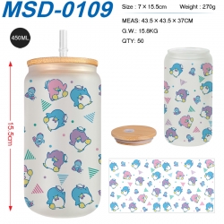 sanrio Anime frosted glass cup...