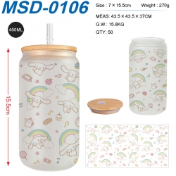 sanrio Anime frosted glass cup...